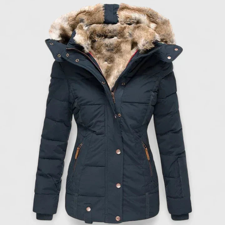 Women's Hooded Winter Coat – Adjustable Hood Long Warm Coat