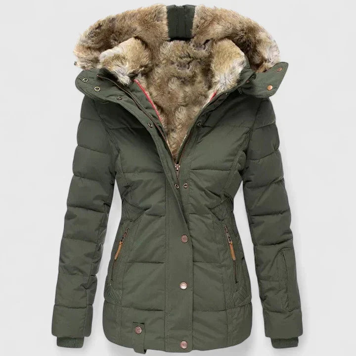 Women's Hooded Winter Coat – Adjustable Hood Long Warm Coat