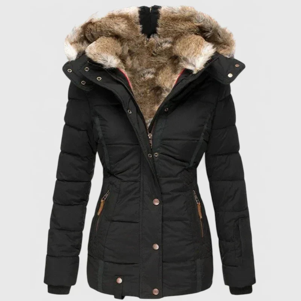 Women's Hooded Winter Coat – Adjustable Hood Long Warm Coat