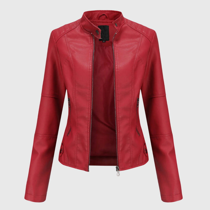 Women's Faux Leather Jacket – Tailored Fit Soft Short Jacket