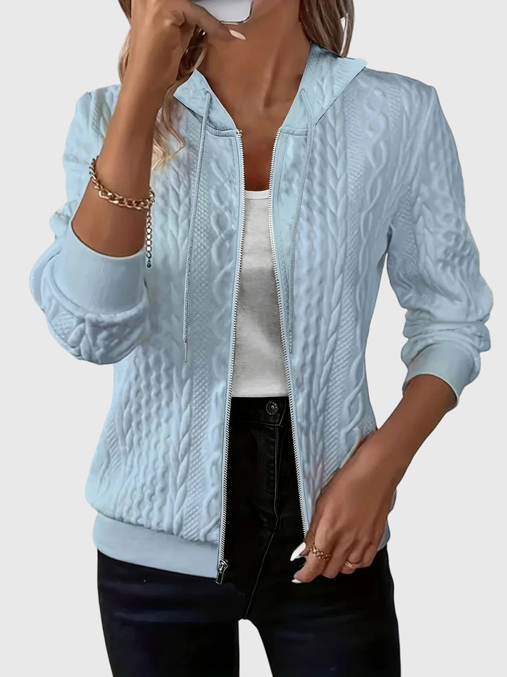 Women's Zip-Up Hoodie – Soft Minimalist Hooded Sweatshirt Jacket