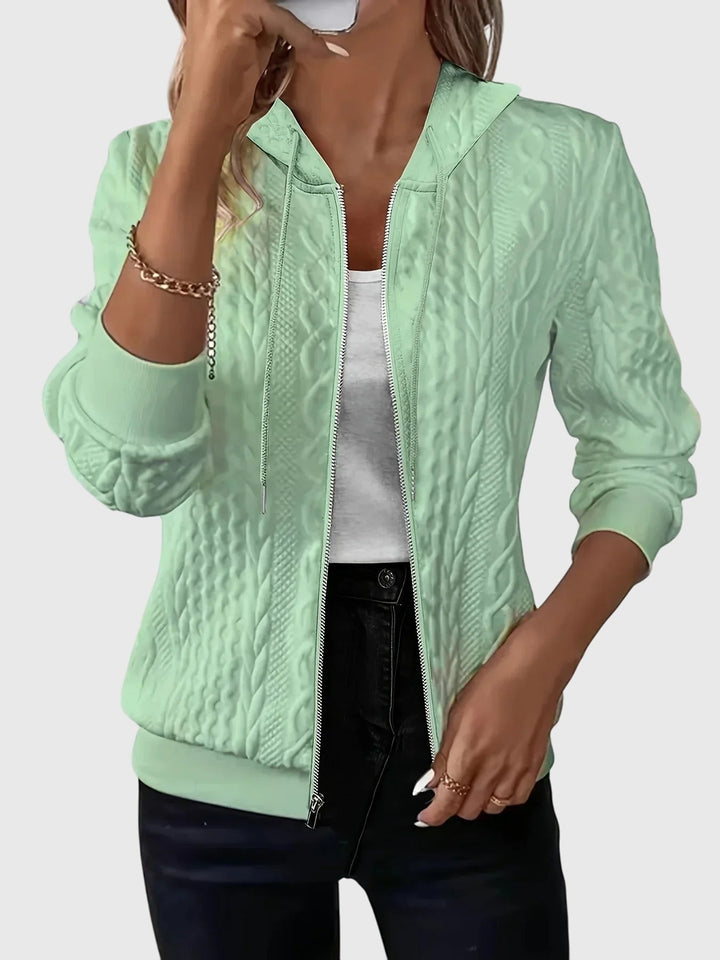 Women's Zip-Up Hoodie – Soft Minimalist Hooded Sweatshirt Jacket