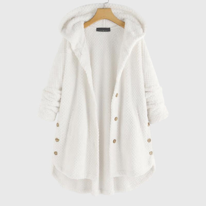 Women's Reversible Fleece Jacket – Hooded Warm Zip-Up Jacket