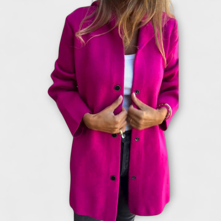 Women's Hooded Jacket – Single-Breasted Casual Coat for Fall