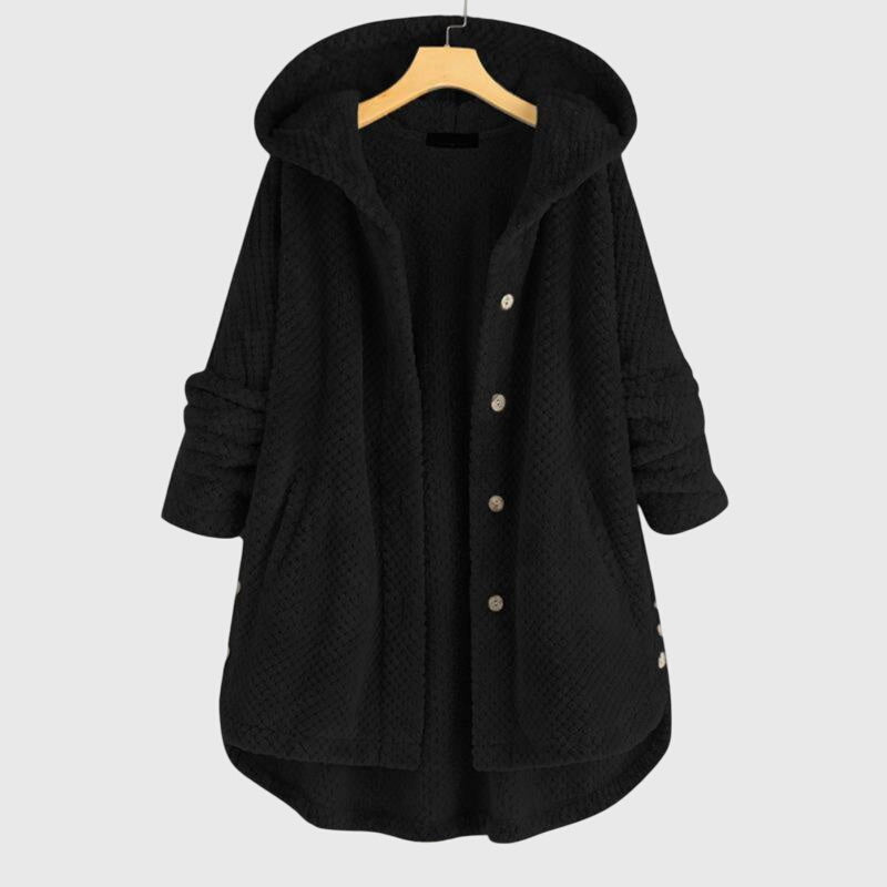 Women's Reversible Fleece Jacket – Hooded Warm Zip-Up Jacket