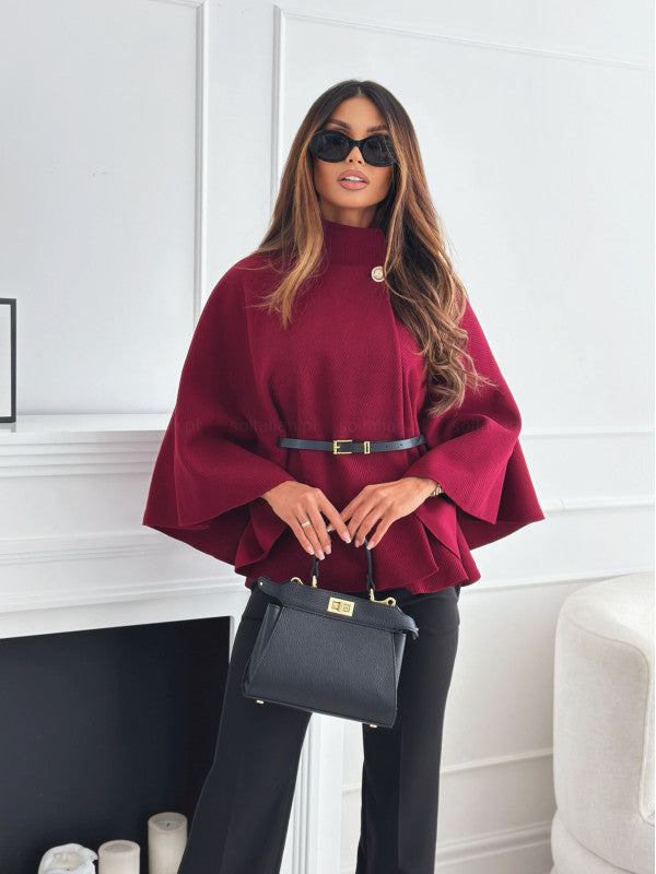 Women's Belted Jacket – Butterfly Sleeve Lightweight Autumn Coat