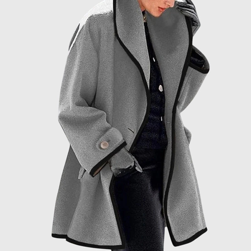 Women's Fleece Jacket – Warm Double-Button Winter Jacket with Pockets