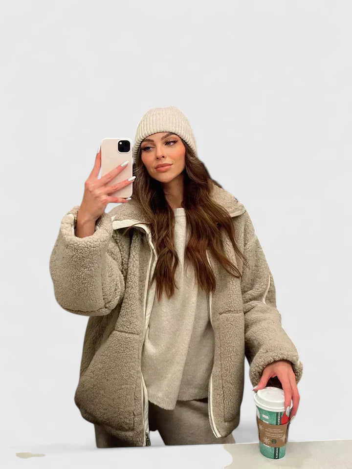 Women's Winter Jacket – Warm Padded Coat with Pockets