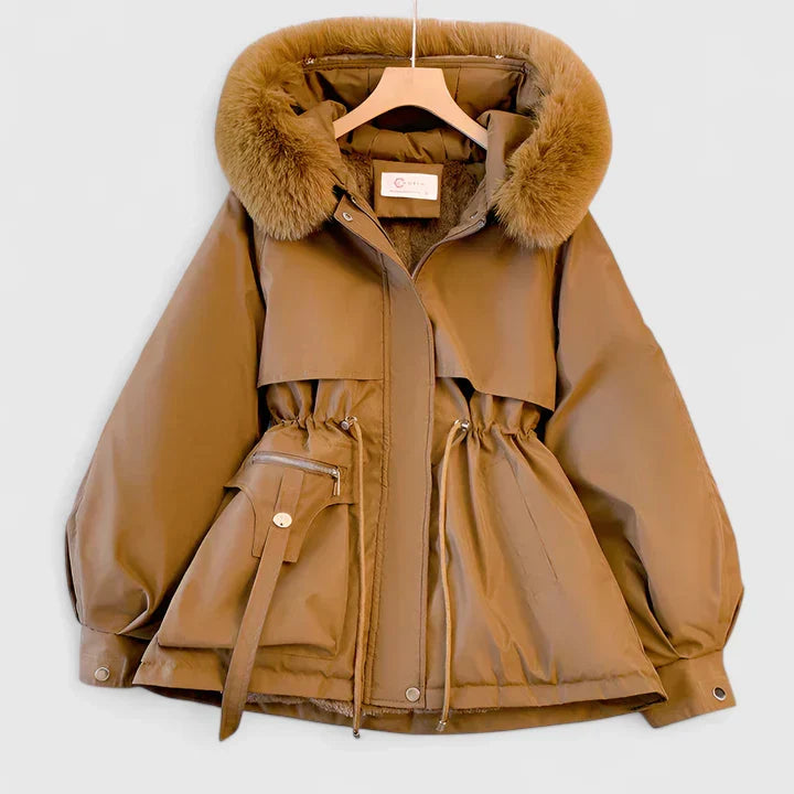 Women's Padded Winter Coat – Water-Resistant Windproof Hooded Jacket