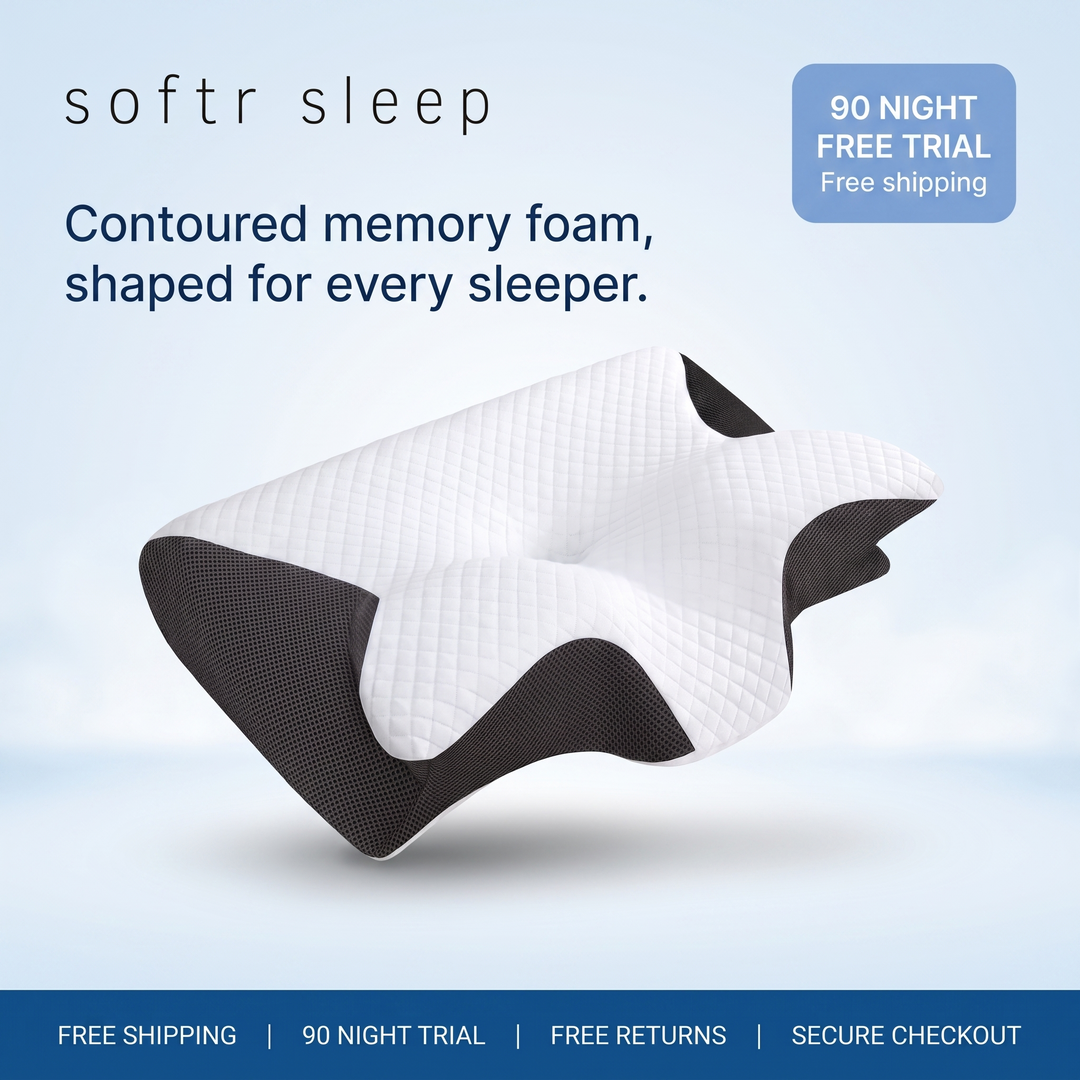 Neck Support Memory Foam Pillow for Side & Back Sleepers