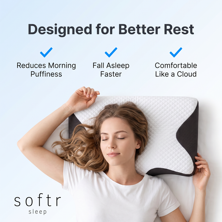 Neck Support Memory Foam Pillow for Side & Back Sleepers