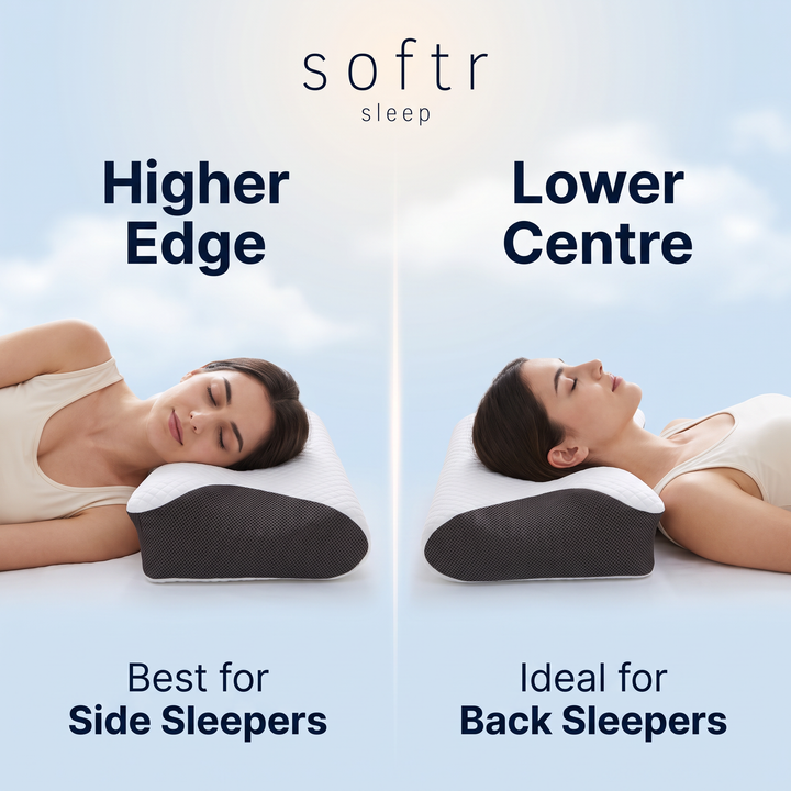 Neck Support Memory Foam Pillow for Side & Back Sleepers