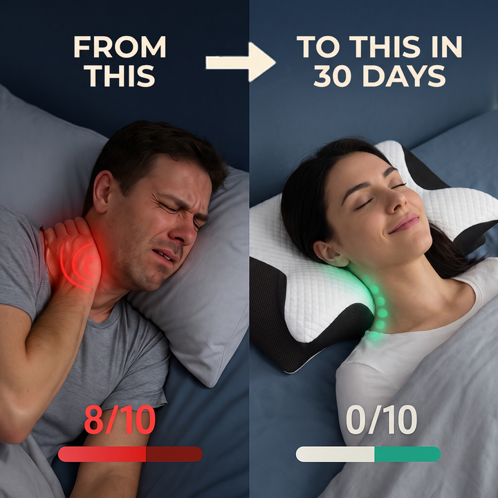 Neck Support Memory Foam Pillow for Side & Back Sleepers