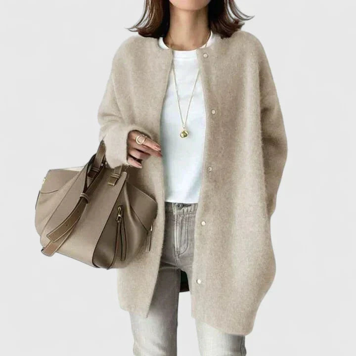 Women's Button-Front Jacket – Versatile Lightweight Layering Coat