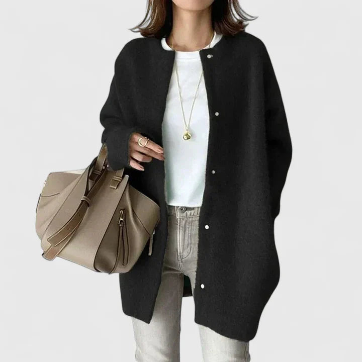 Women's Button-Front Jacket – Versatile Lightweight Layering Coat