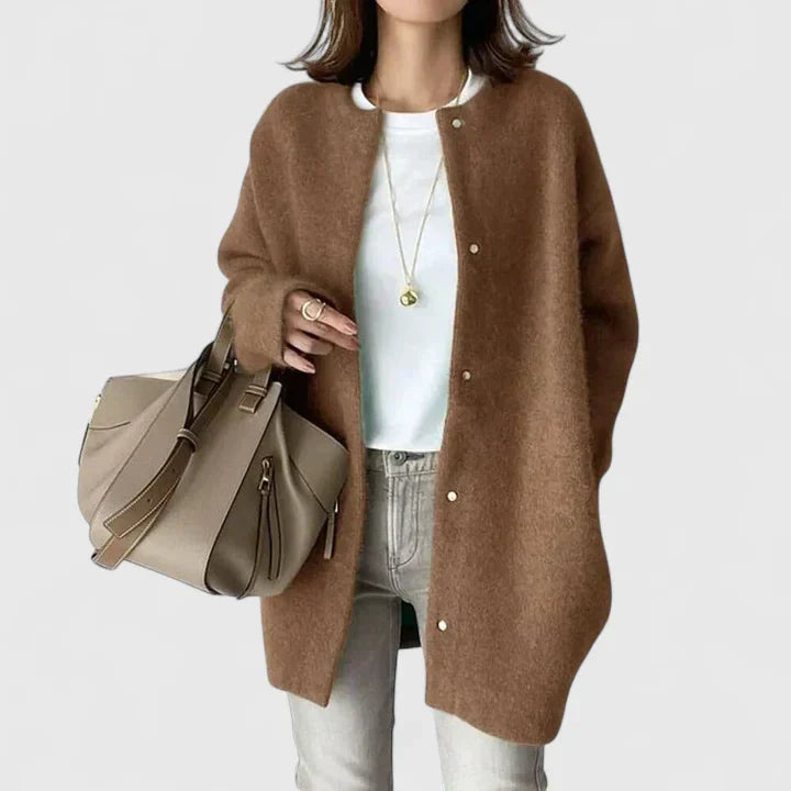 Women's Button-Front Jacket – Versatile Lightweight Layering Coat