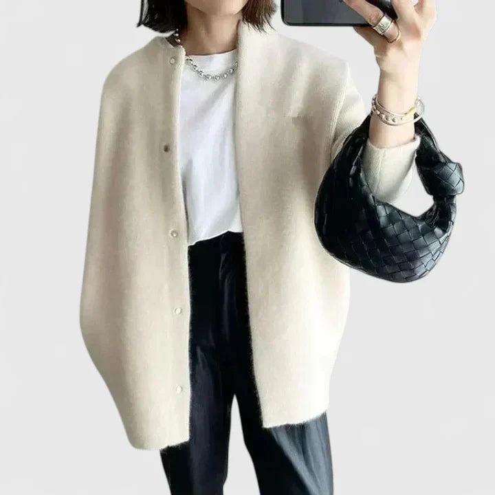 Women's Button-Front Jacket – Versatile Lightweight Layering Coat