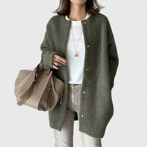 Women's Button-Front Jacket – Versatile Lightweight Layering Coat
