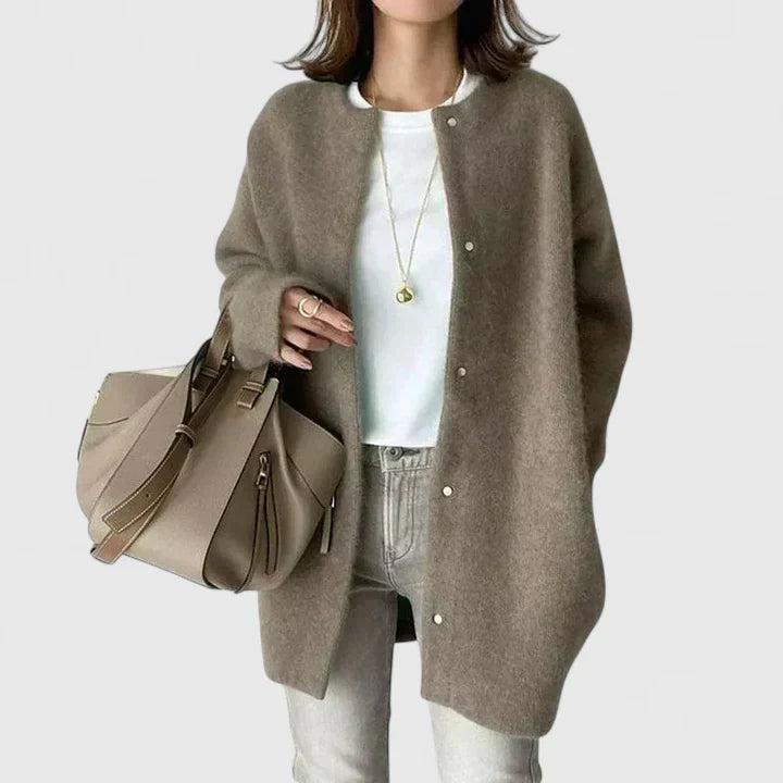Women's Button-Front Jacket – Versatile Lightweight Layering Coat