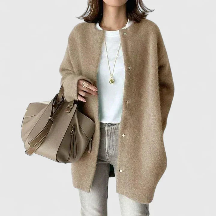 Women's Button-Front Jacket – Versatile Lightweight Layering Coat