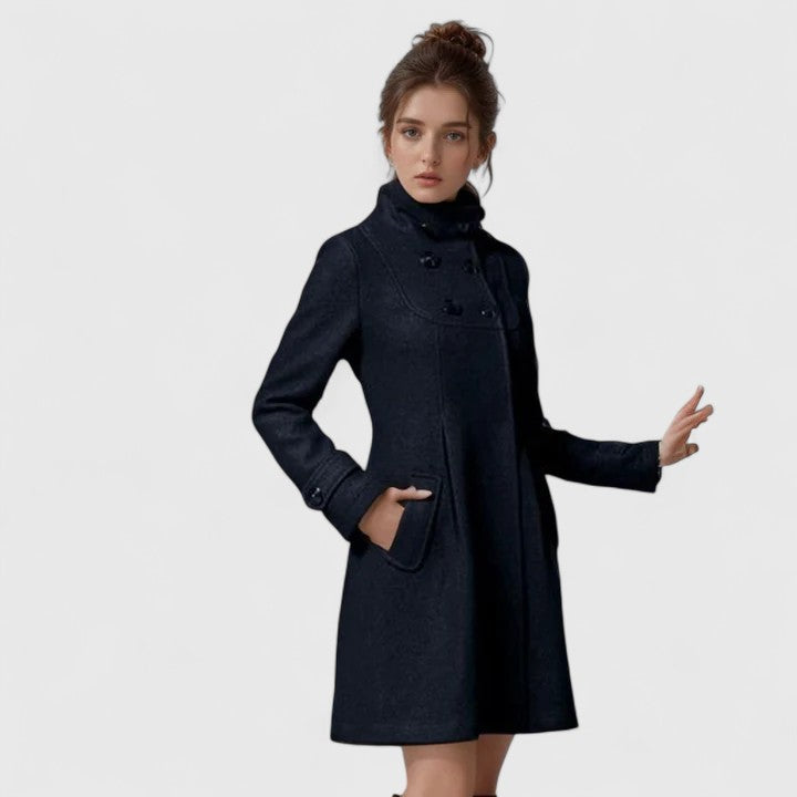 Women's Tailored Jacket – Sleek Fitted Coat with Side Pockets
