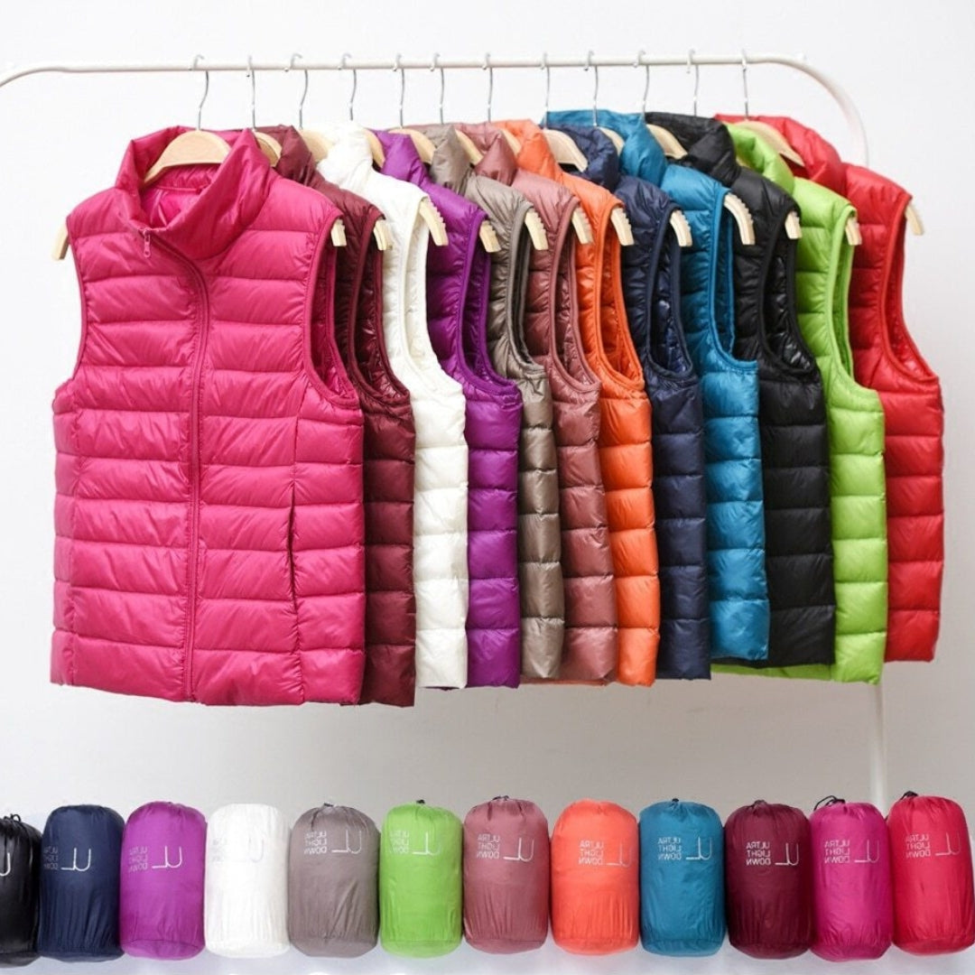 Women's Vest – Water-Resistant Sleeveless Jacket with Pockets