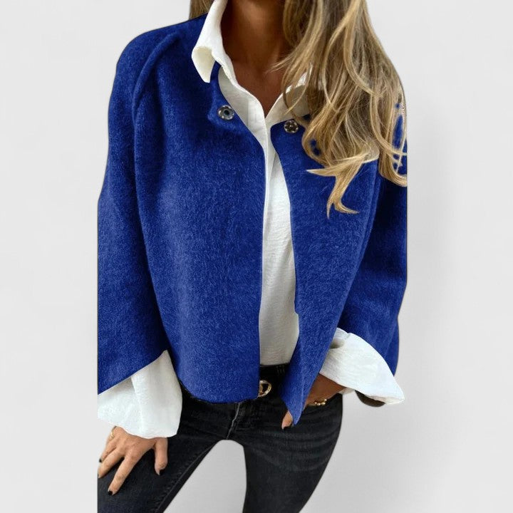 Women's Open Front Jacket – Oversized Dropped Shoulder Coat